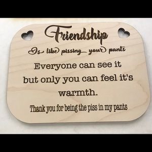 Wall Sign Gift The warmth of friendship